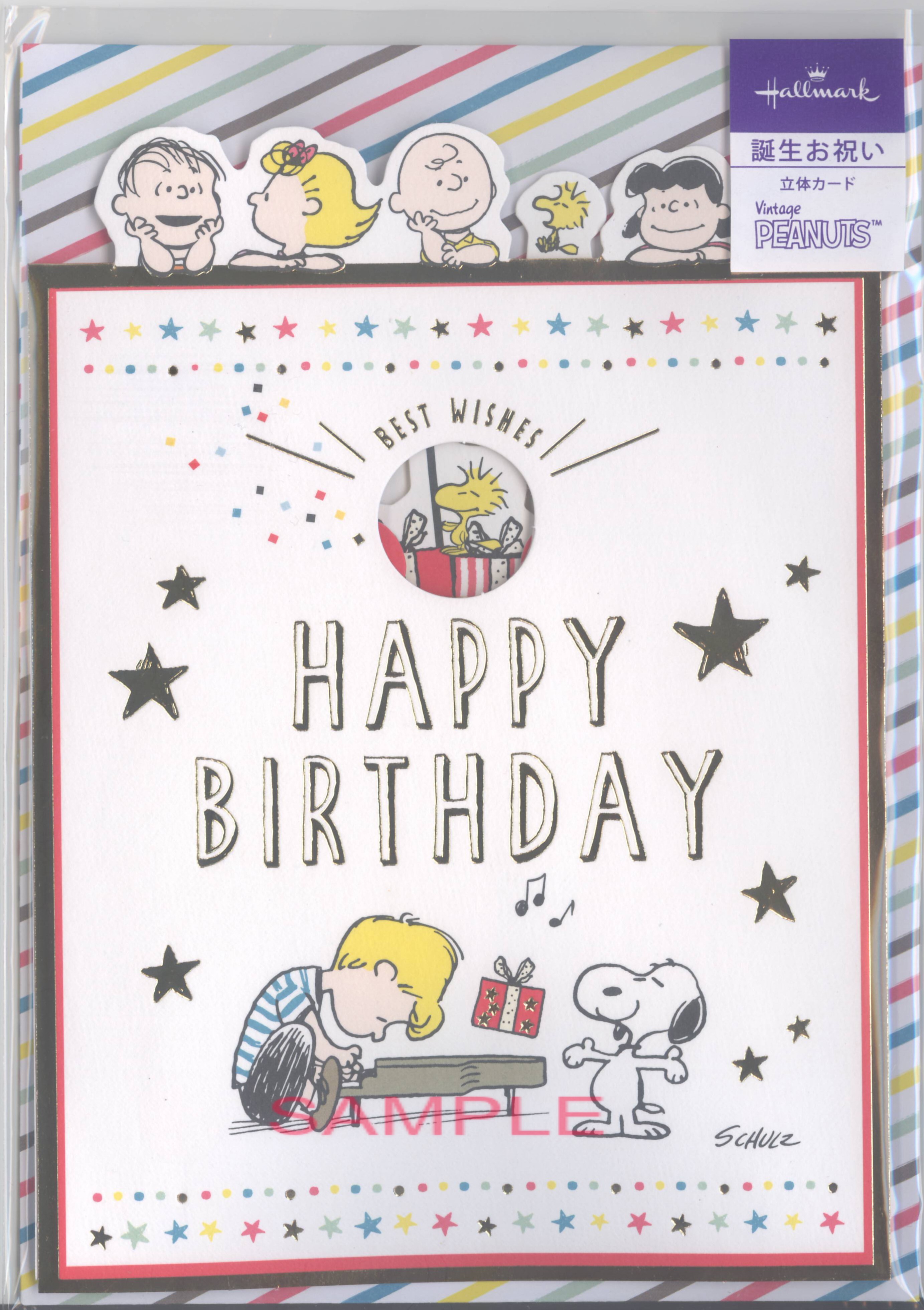 誕生日「S/N：ピアノ・ケーキ」（封筒付）