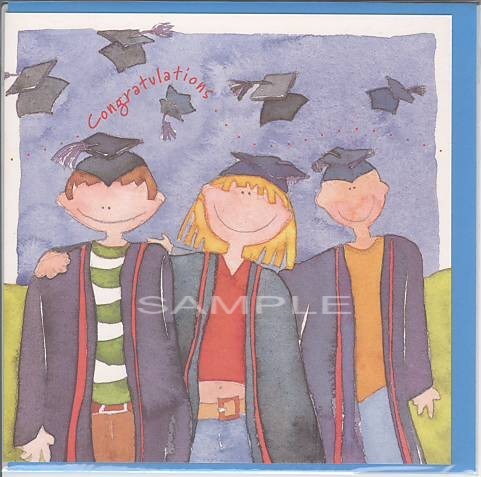 square card-大学卒業祝い(3人)