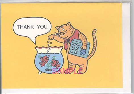 ありがとう（猫と金魚）