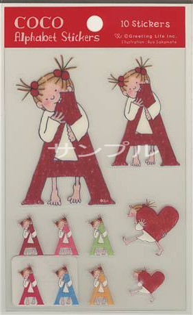 ココ・アルファベットステッカー「A」