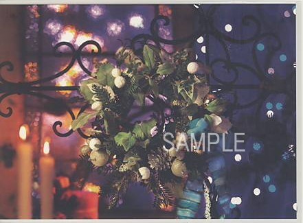 X'mas・ポストカード「青リース」