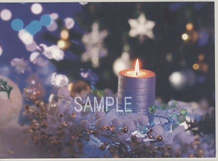 X'mas・ポストカード「青キャンドル」