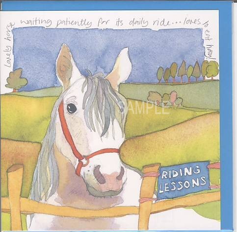 square card-夏柄(白馬)