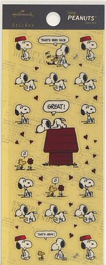 スヌーピー・箔ステッカー「犬小屋」