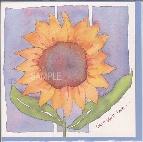 square card-お見舞い（ひまわり）