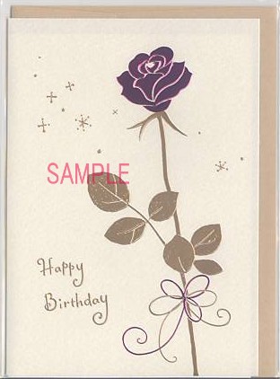 誕生日：バラ（赤箔）