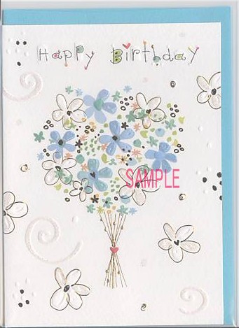 誕生日：TURNOWSKY：（花束・ブルー）