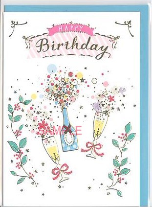 誕生日：ボトルとグラス