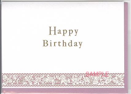 誕生日：レーザーカット・薔薇レース赤