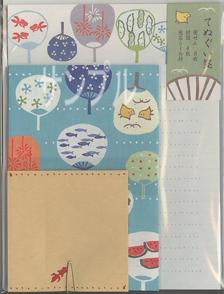 夏柄・レターセット（うちわ）