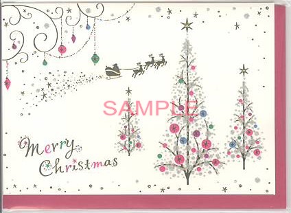 X'masフォーマルカード（封筒付）「3ツリー」