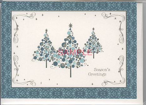 Saeson's Greetingsフォーマルカード「ツリー・緑」