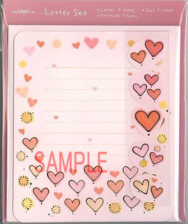 もん・ミニ・レターセット「ハート」