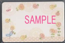 Yokoメッセージカード「花と小鳥-1」