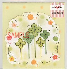 もん・ミニギフトカード「ダイカット：クローバー」