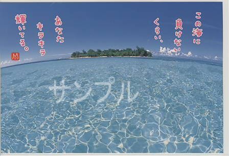 メッセージ付・ポストカード「サイパンの海岸」