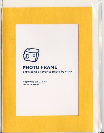 フォトフレームカード（四角枠：黄）