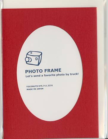 フォトフレームカード（楕円枠：赤）