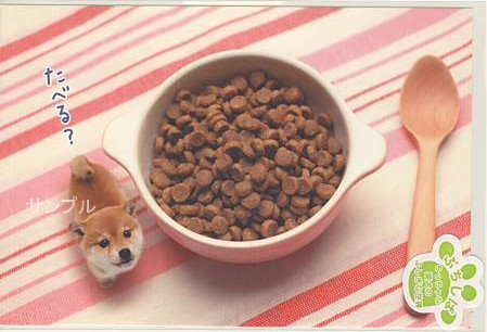 ぷちしば・ポストカード「たべる？」