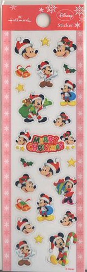 X'masドロップシール（ラメ加工）「ミッキー＆ミニー」