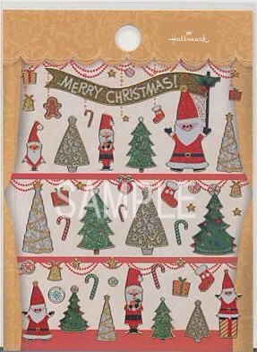 X'mas・ステッカー「サンタとツリー」